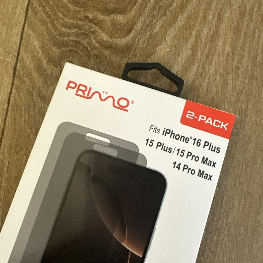 Primo 2 Pack Privacy Glass Iphone 16 Plus, 15 Plus Pro, 14 Pro Max NWT